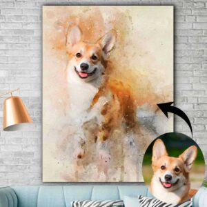 Watercolor Style Custom Pet Art